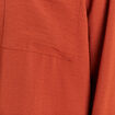 Veste fluide manches longues doubl&eacute;e marron fonc&eacute; femme
