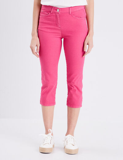 Pantacourt magique Le L&eacute;ger coupe droite rose framboise femme