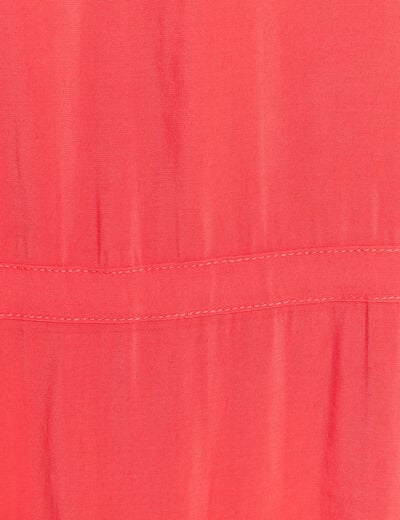 Robe droite courte avec lien rouge femme
