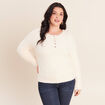 Pull col tunisien ivoire femme