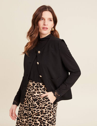 Gilet sans manches noir femme
