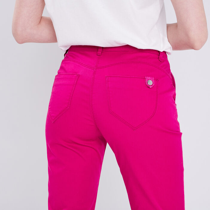 Pantacourt ajusté rose fushia femme