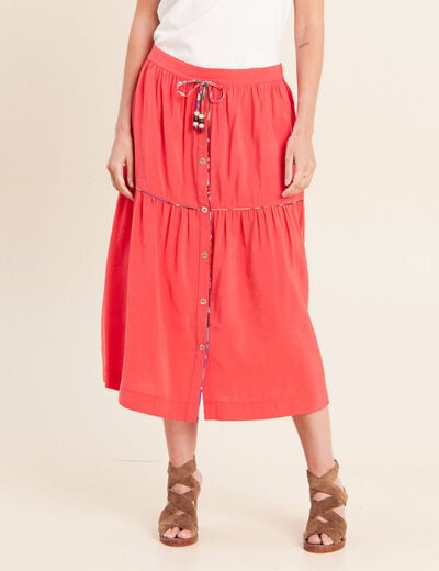 Jupe midi rouge femme