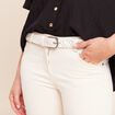 Ceinture large blanc femme