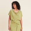 T-shirt manches courtes vert olive femme