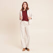 Veste zipp&eacute;e avec capuche sable femme