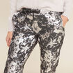 Pantalon ajust&eacute; &agrave; coulisse noir femme