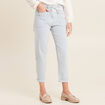 Jean coupe mom 7/8&egrave;me denim bleach femme