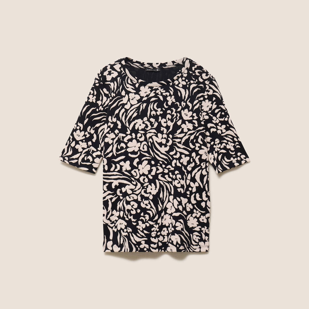 T-shirt en coton biologique noir femme
