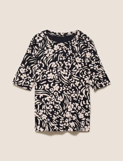 T-shirt en coton biologique noir femme