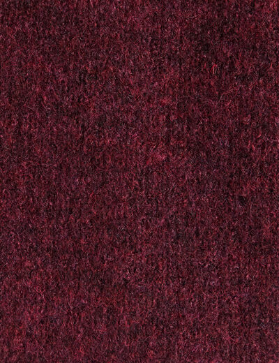 Gilet col rond bordeaux femme