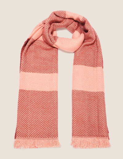 Écharpe vieux rose femme