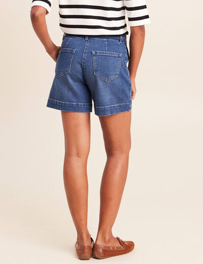 Short en jean denim stone femme