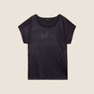 T-shirt manches courtes noir femme