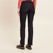 Jean droit taille basculée denim brut femme