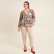 T-shirt manches 3/4 multicolore femme