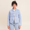 Veste manches longues en jean denim baby bleu femme