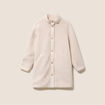 Manteau bouclette doubl&eacute; manches longues ivoire femme