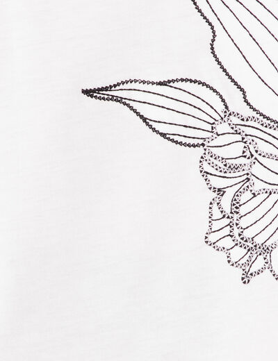T-shirt manches courtes blanc femme