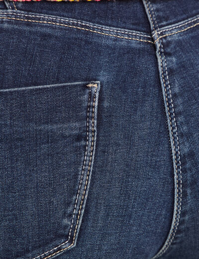 Jeans ajusté taille standard 7/8ème denim brut femme