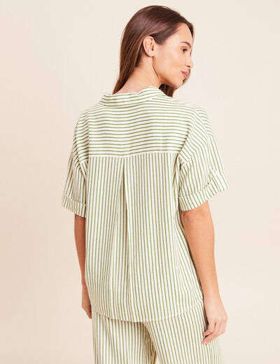 Chemise manches courtes blanc femme