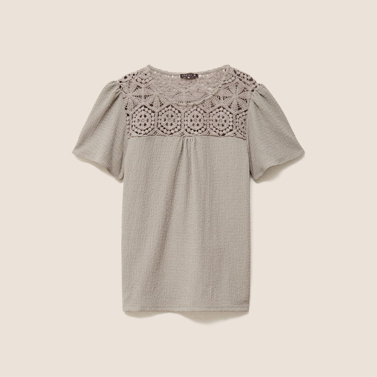 T-shirt manches courtes vert clair femme