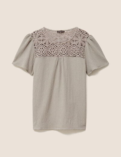 T-shirt manches courtes vert clair femme