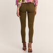Pantalon léger taille standard 7/8ème vert kaki femme
