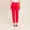 Pantalon flou ceintur&eacute; rouge femme
