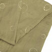 Foulard aspect lin en polyester recycl&eacute; vert kaki femme