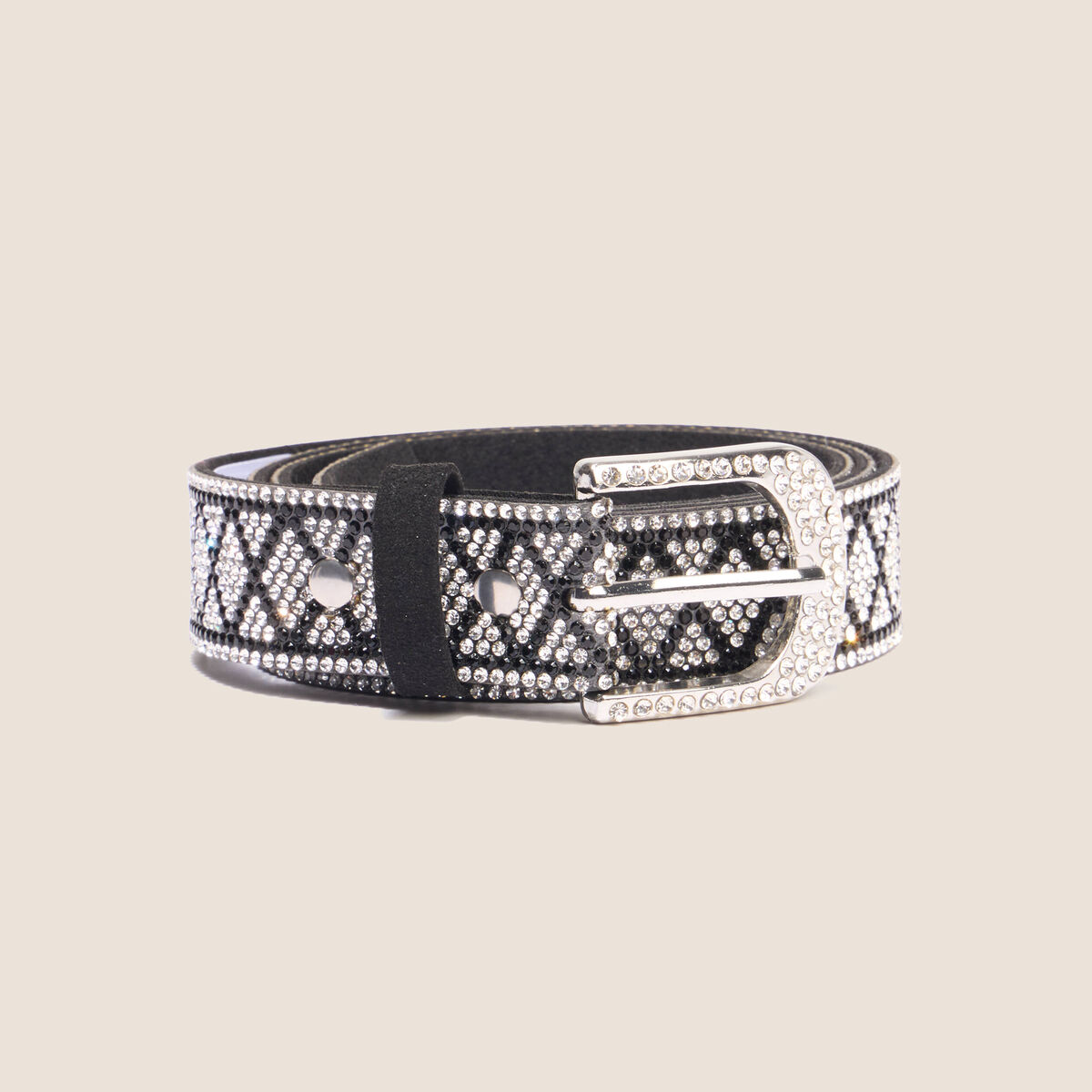 Ceinture fine couleur argent femme