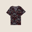 Blouse manches courtes noir femme