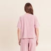 Blouse structur&eacute;e rose femme