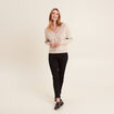 Pull manches longues couleur or femme