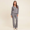 Sweat maille l&eacute;g&egrave;re manches longues gris clair femme