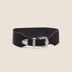 Ceinture large élastiquée noir femme