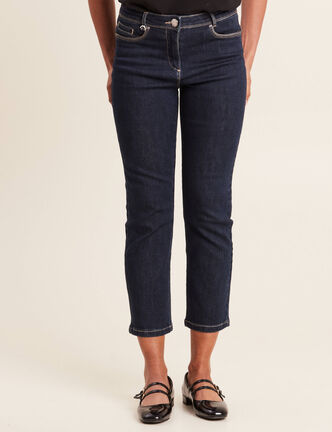 Jean droit 7/8ème denim brut femme