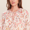Blouse ample en voile manches 3/4 multicolore femme