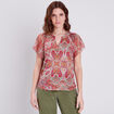 T-shirt manches courtes multicolore femme