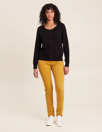 Jean magique L'Unique coupe ajust&eacute;e jaune femme