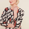 Blouse manches 3/4 orange femme