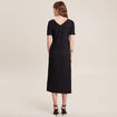 Robe midi moulante noir femme