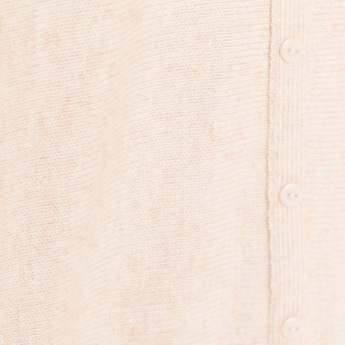 Pull col rond manches longues beige femme