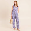 Combinaison pantalon droite bleu femme