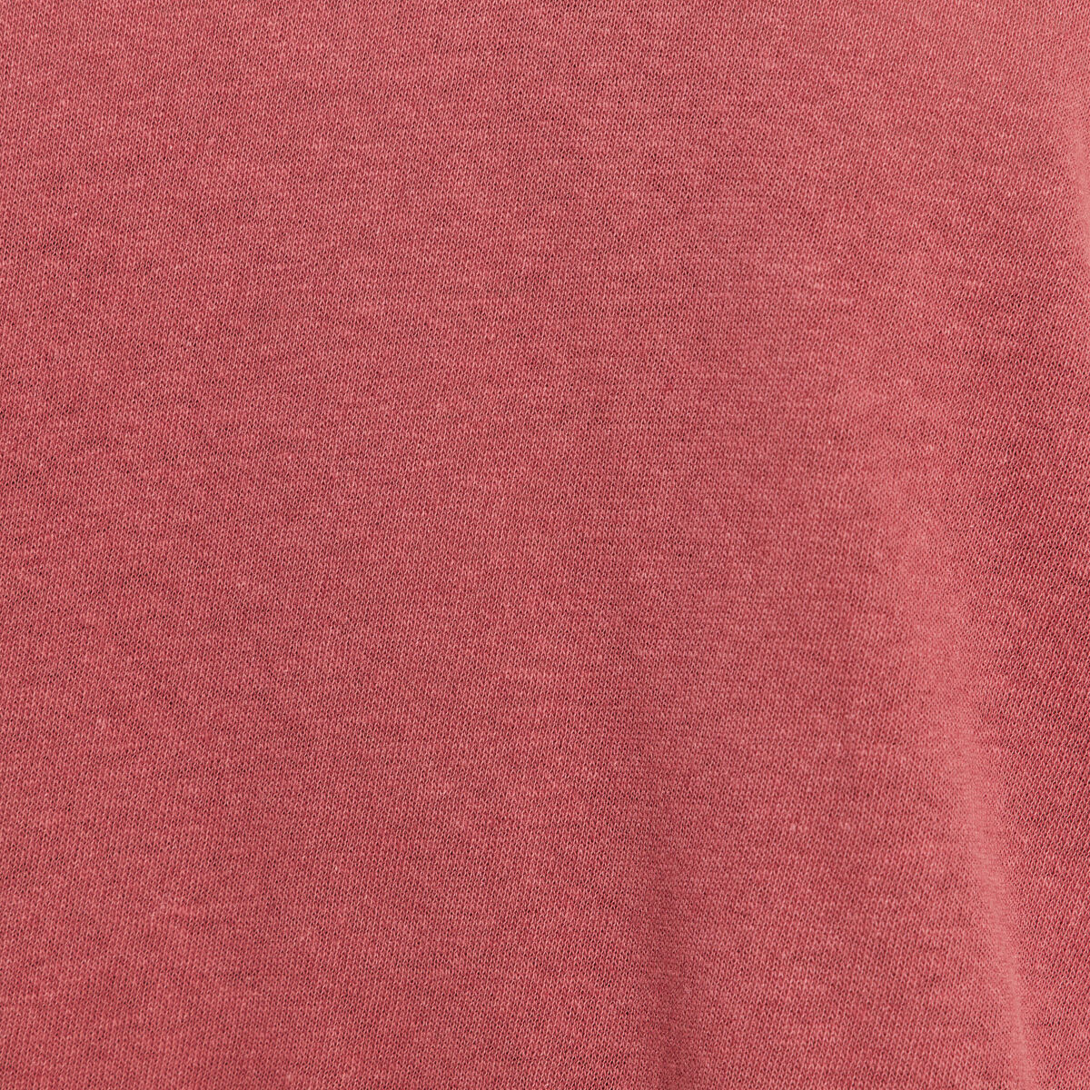 T-shirt col v manches courtes aspect lin vieux rose femme