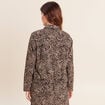 Veste droite doubl&eacute;e beige femme