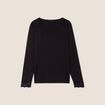 T-shirt thermo-douceur manches longues noir femme