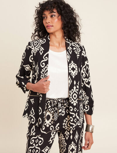 Veste esprit tailleur noir femme