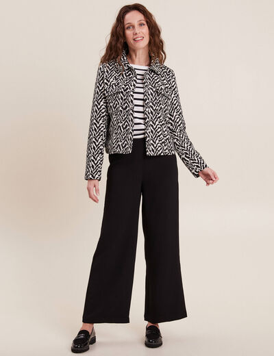 Pantalon droit fluide noir femme