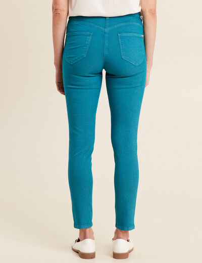 Pantalon léger taille standard 7/8ème vert femme